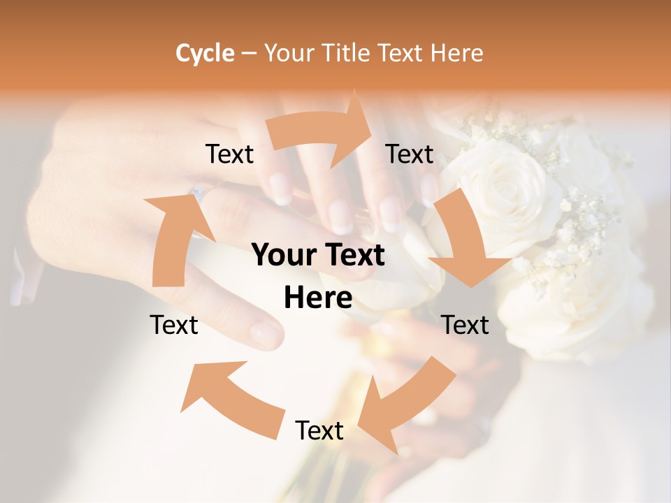 Hands Bouquet Female PowerPoint Template