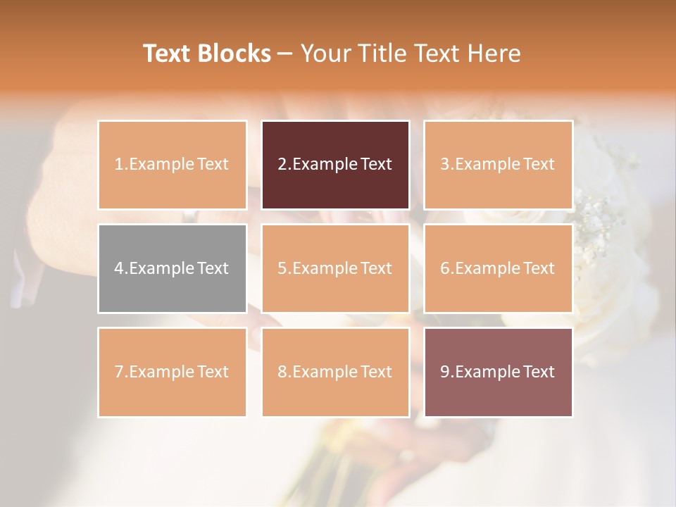 Hands Bouquet Female PowerPoint Template