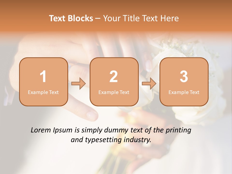 Hands Bouquet Female PowerPoint Template