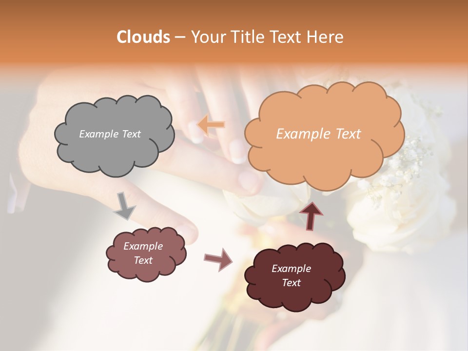 Hands Bouquet Female PowerPoint Template