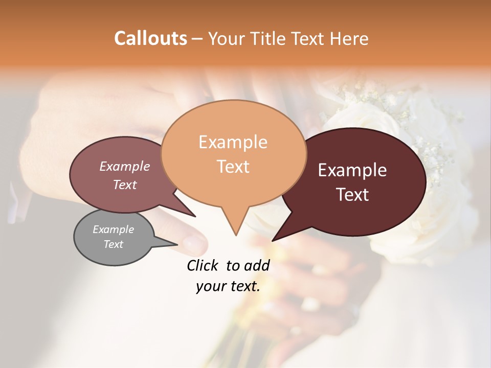 Hands Bouquet Female PowerPoint Template