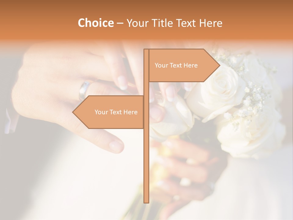 Hands Bouquet Female PowerPoint Template