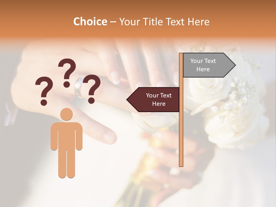 Hands Bouquet Female PowerPoint Template