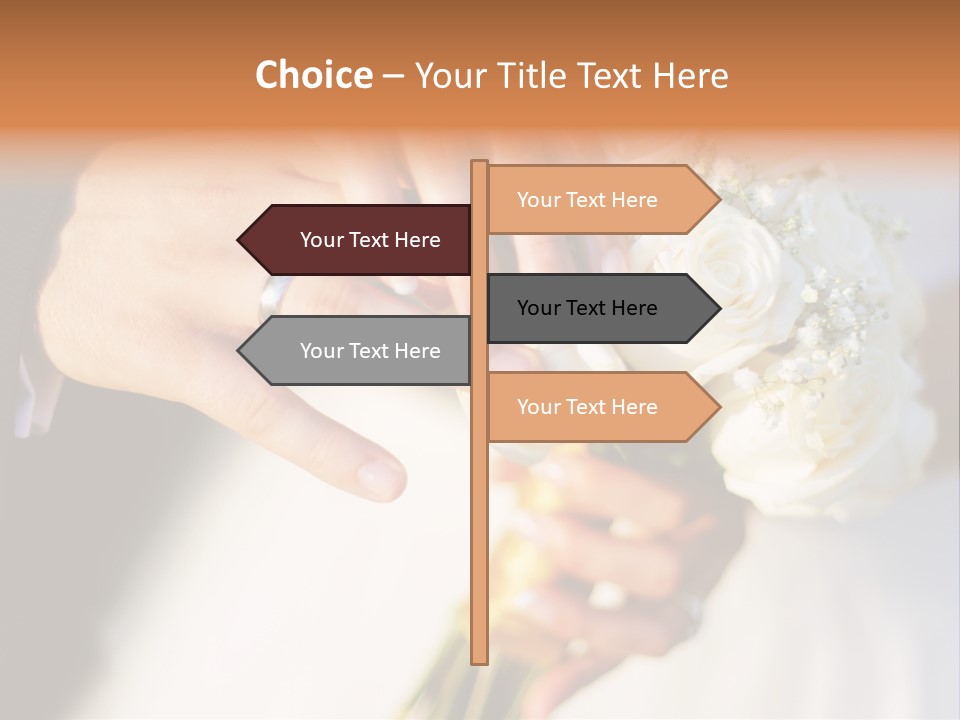 Hands Bouquet Female PowerPoint Template