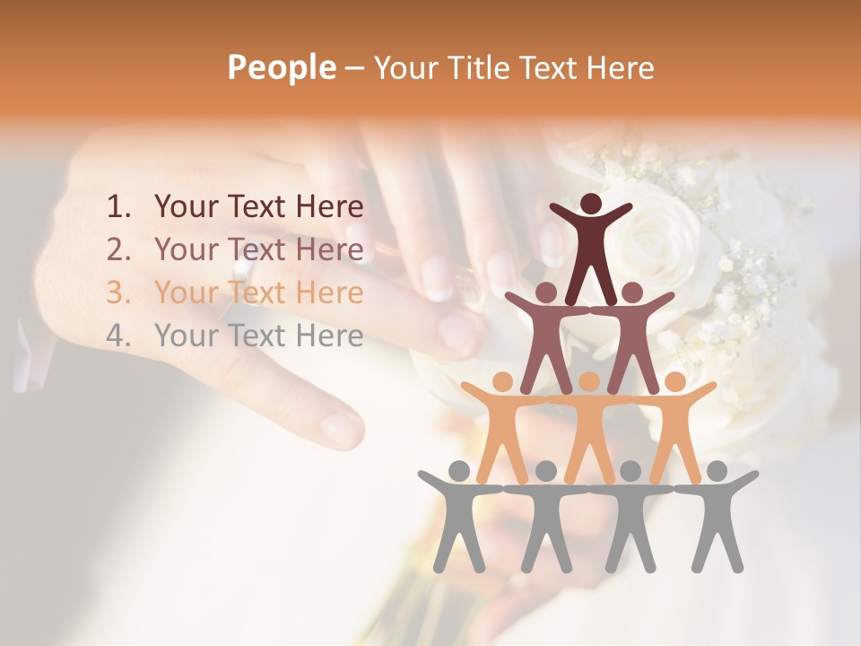 Hands Bouquet Female PowerPoint Template