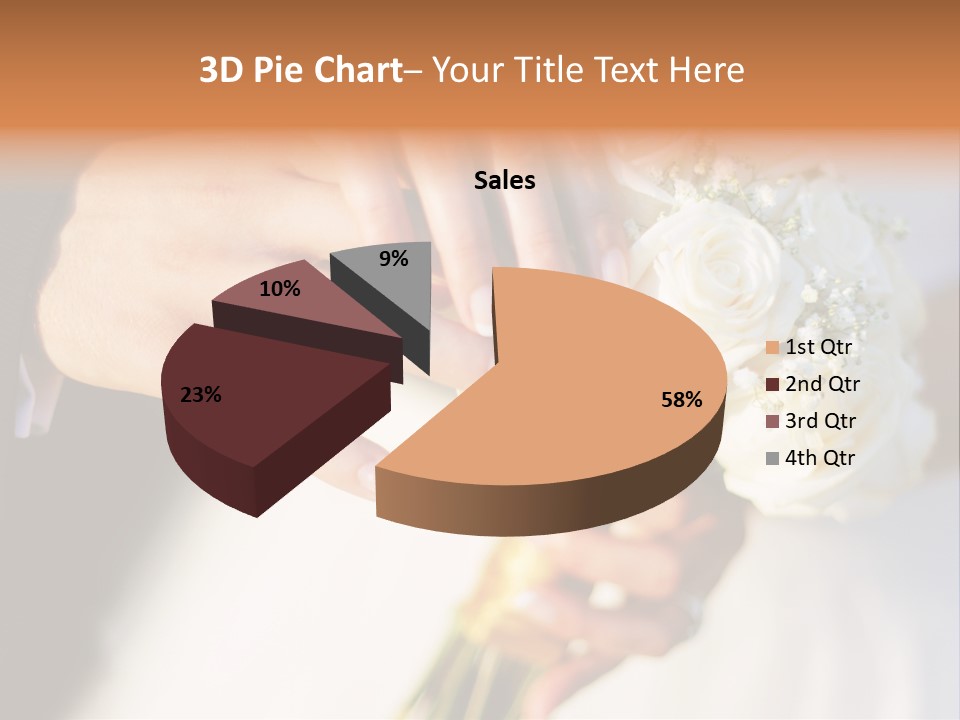 Hands Bouquet Female PowerPoint Template