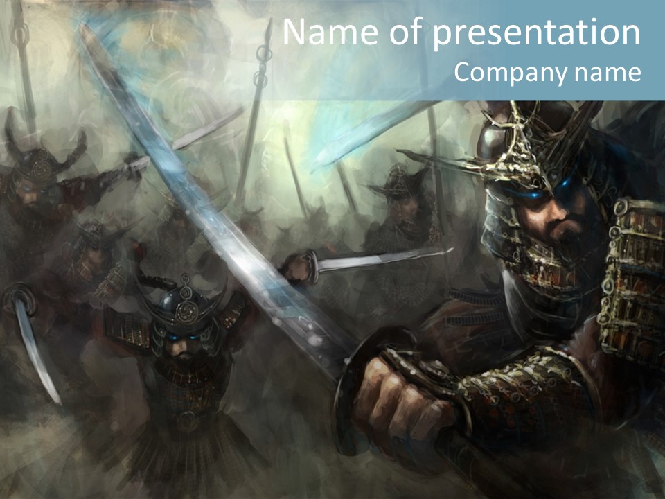 Fantasy Infantry Swing PowerPoint Template