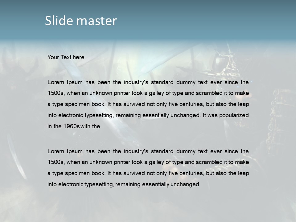 Fantasy Infantry Swing PowerPoint Template