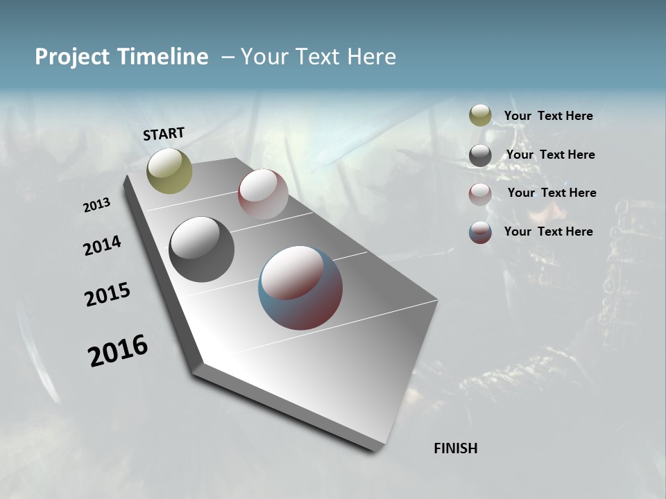 Fantasy Infantry Swing PowerPoint Template
