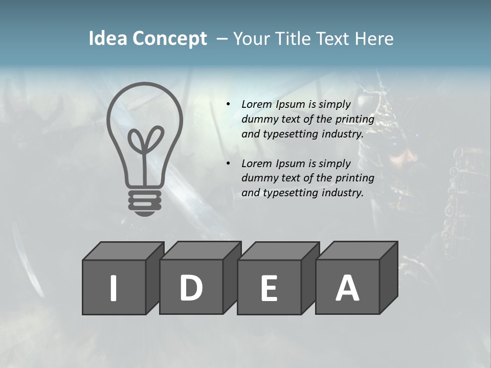 Fantasy Infantry Swing PowerPoint Template