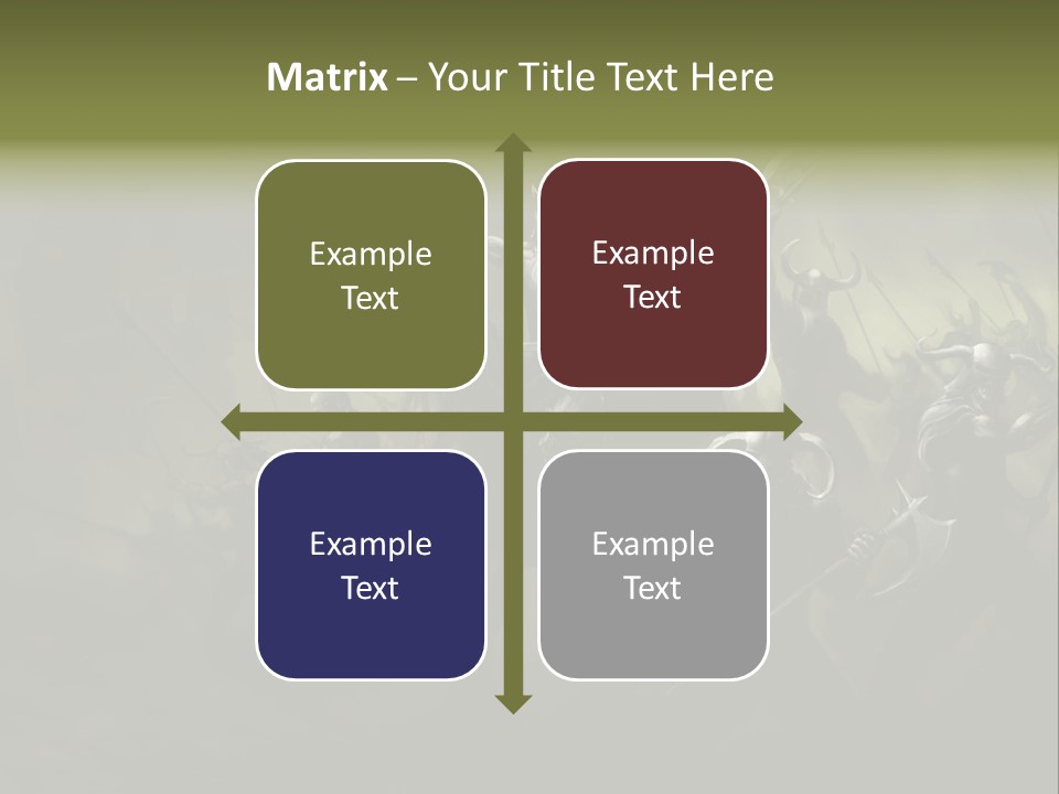 War Undead Dark PowerPoint Template