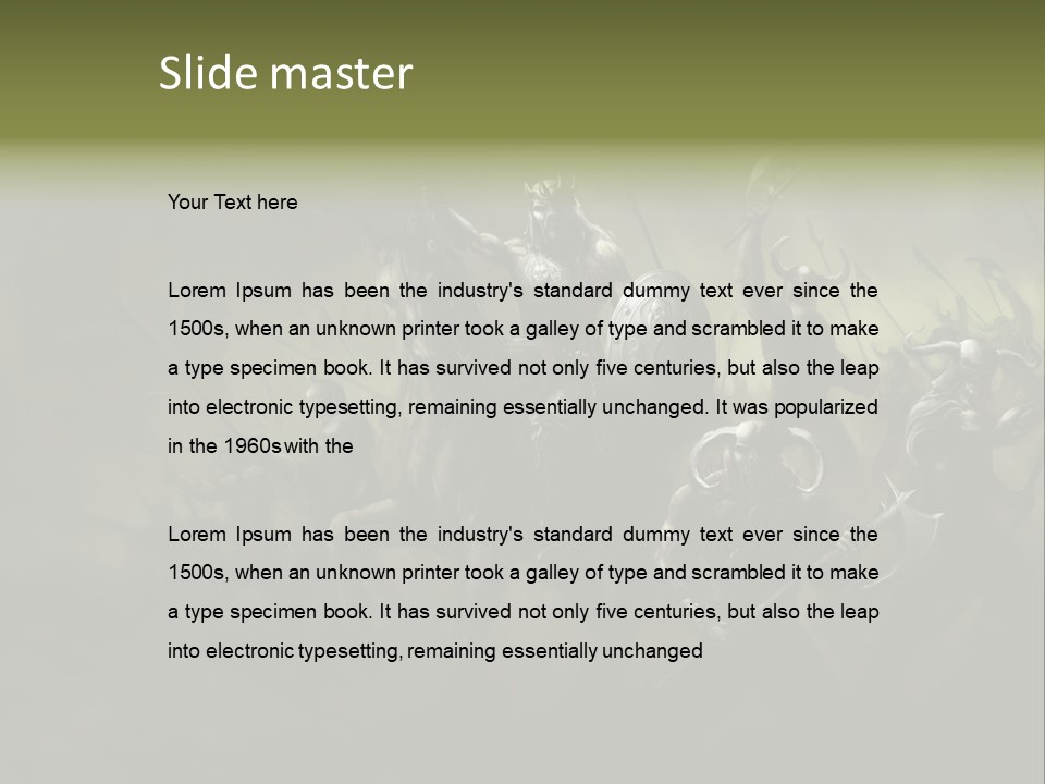 War Undead Dark PowerPoint Template