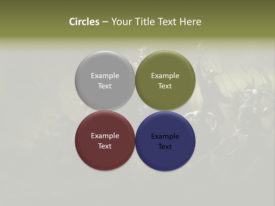War Undead Dark PowerPoint Template