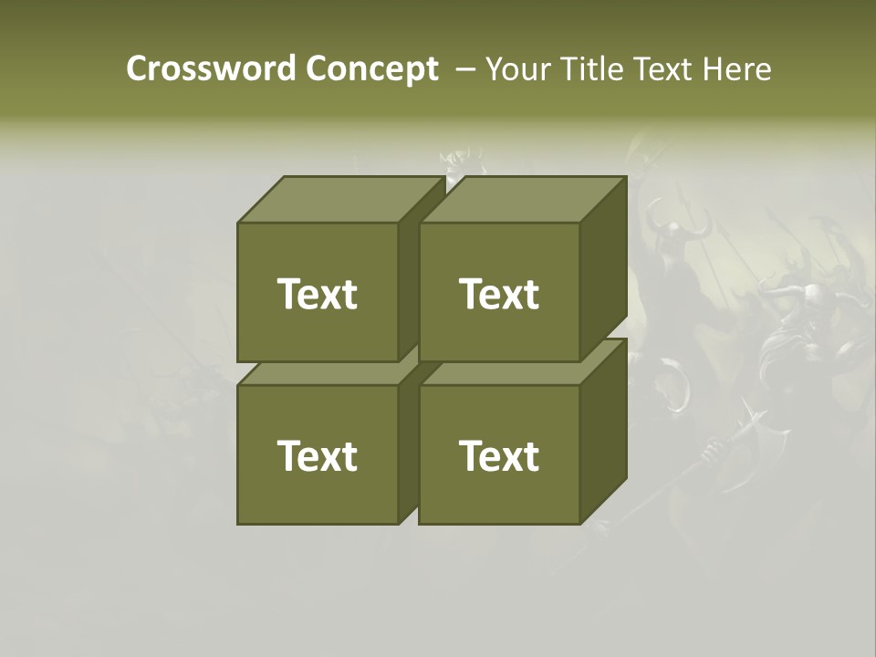 War Undead Dark PowerPoint Template