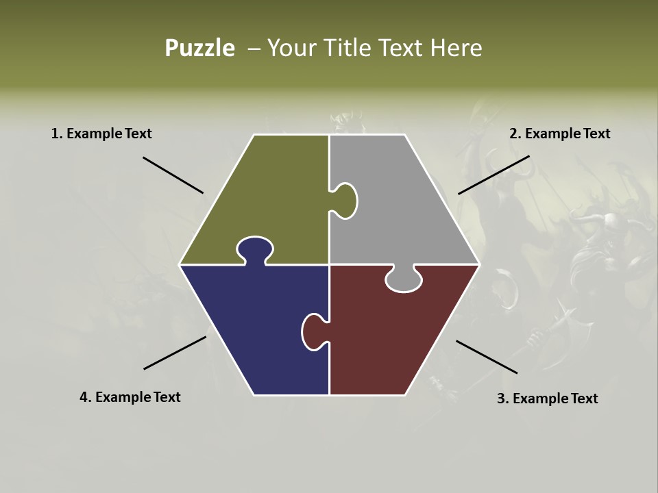 War Undead Dark PowerPoint Template