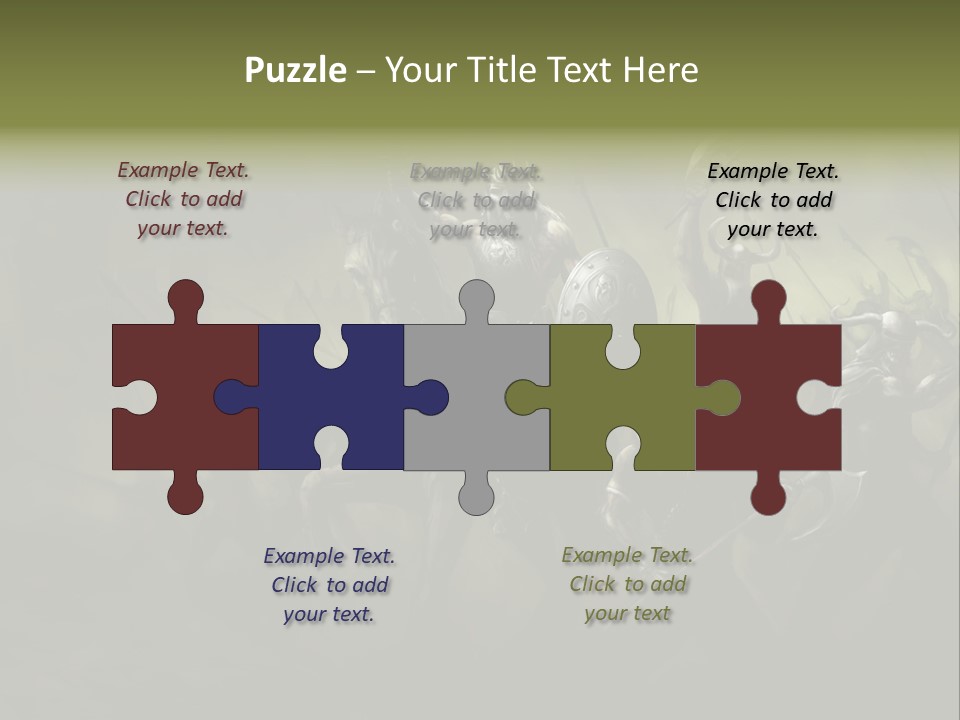 War Undead Dark PowerPoint Template