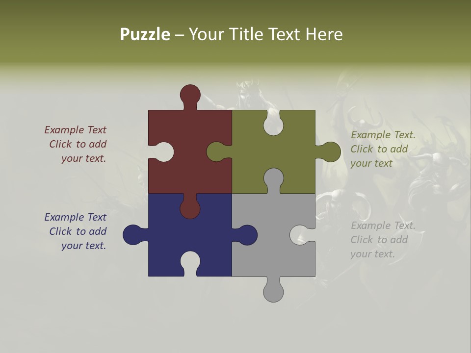 War Undead Dark PowerPoint Template