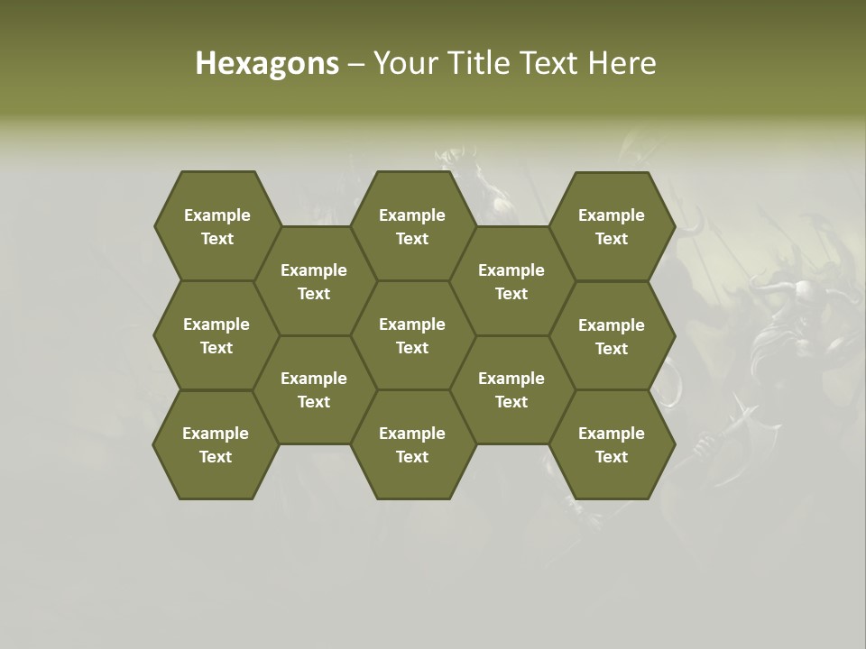 War Undead Dark PowerPoint Template