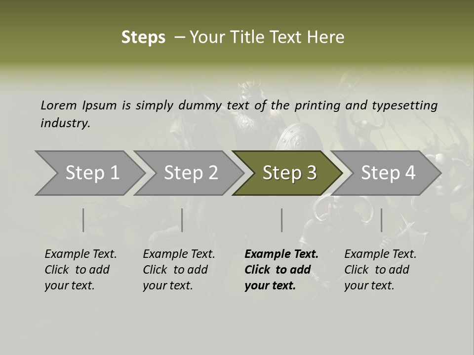 War Undead Dark PowerPoint Template