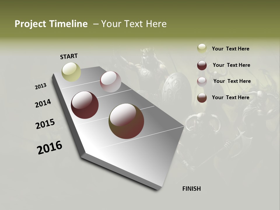 War Undead Dark PowerPoint Template