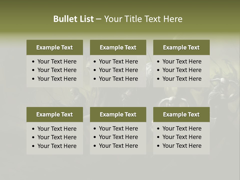War Undead Dark PowerPoint Template