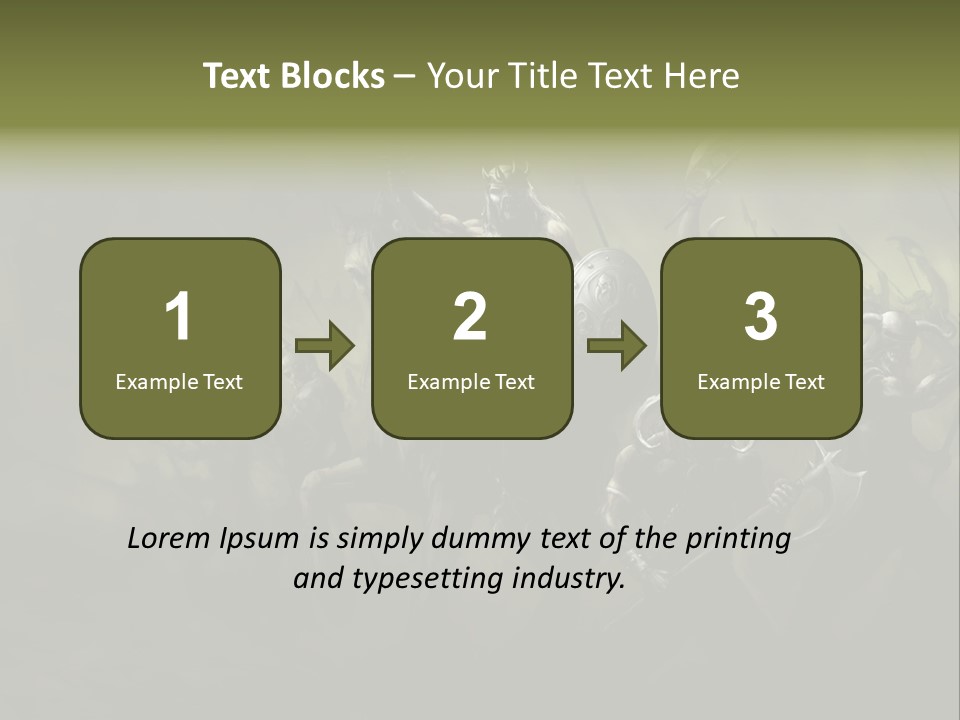 War Undead Dark PowerPoint Template