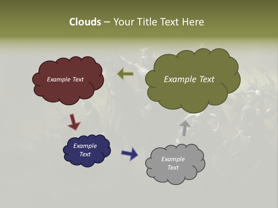 War Undead Dark PowerPoint Template