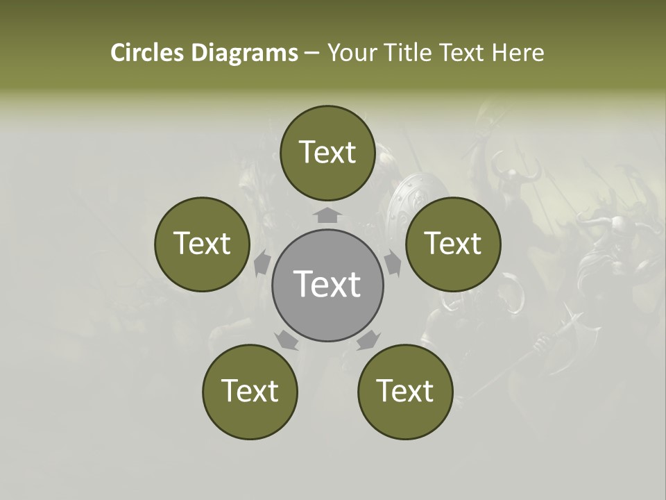 War Undead Dark PowerPoint Template