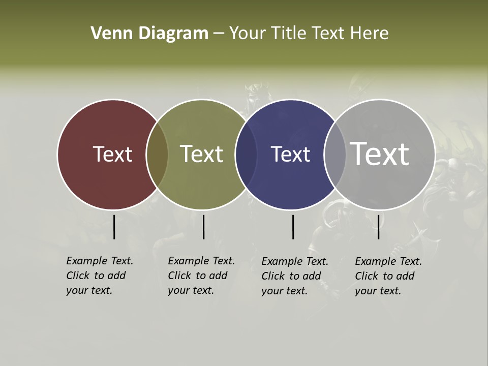 War Undead Dark PowerPoint Template
