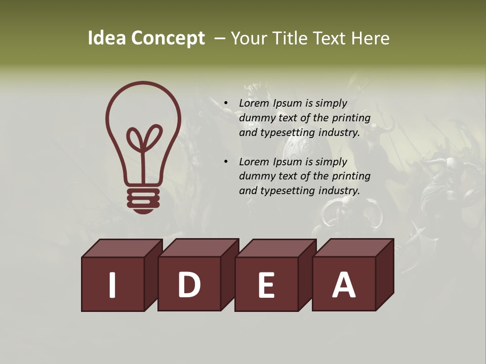 War Undead Dark PowerPoint Template