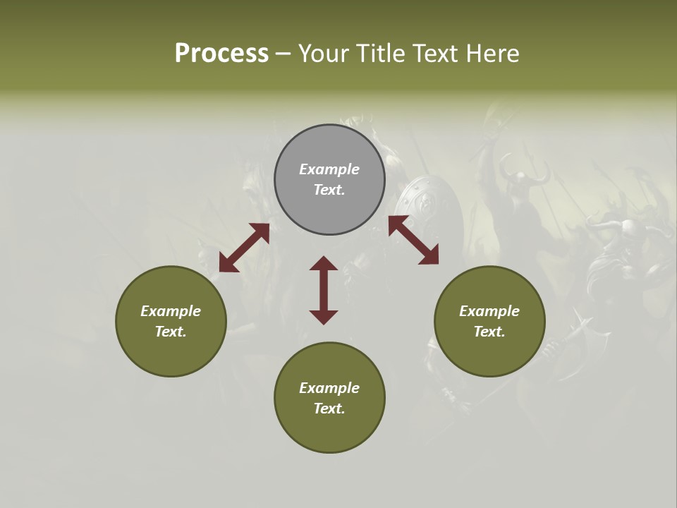 War Undead Dark PowerPoint Template