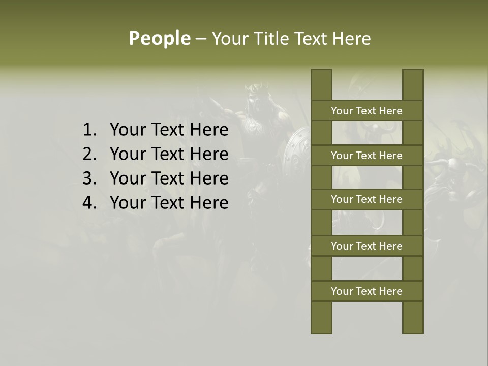 War Undead Dark PowerPoint Template