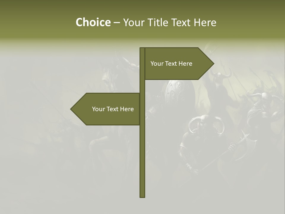 War Undead Dark PowerPoint Template
