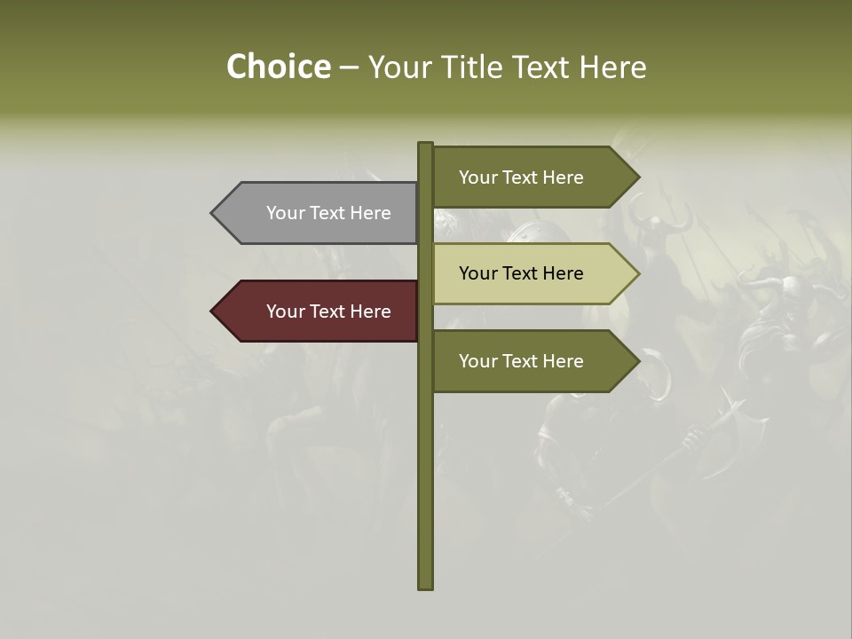 War Undead Dark PowerPoint Template