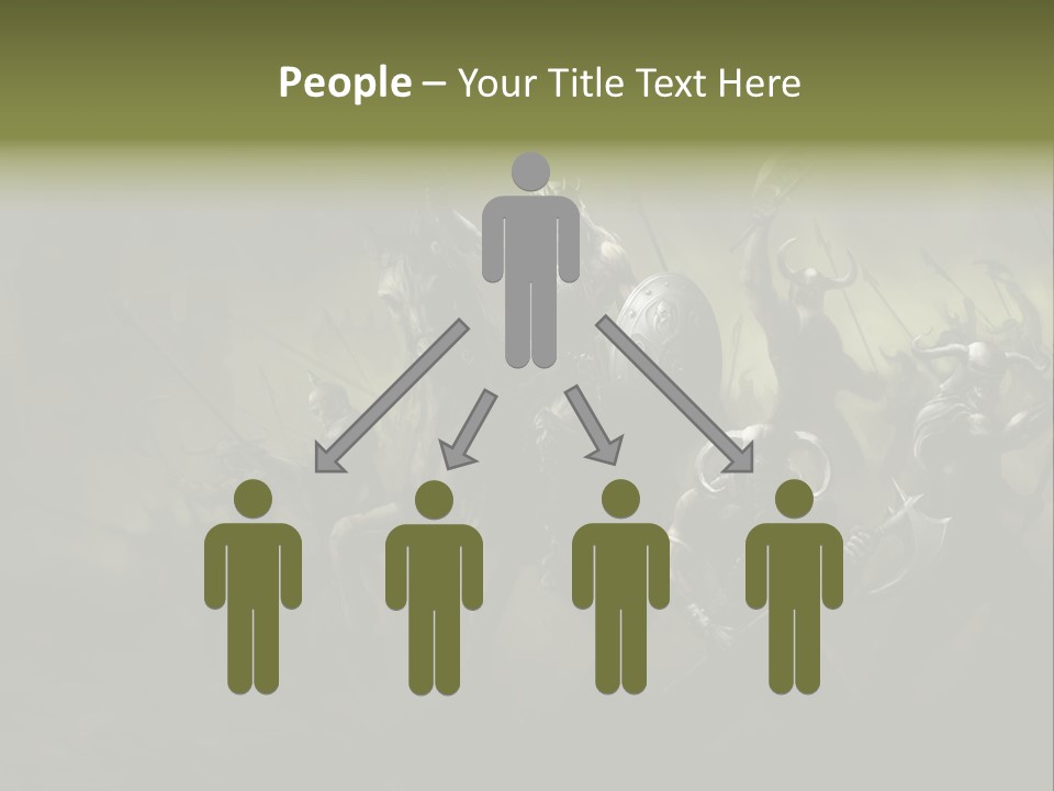 War Undead Dark PowerPoint Template
