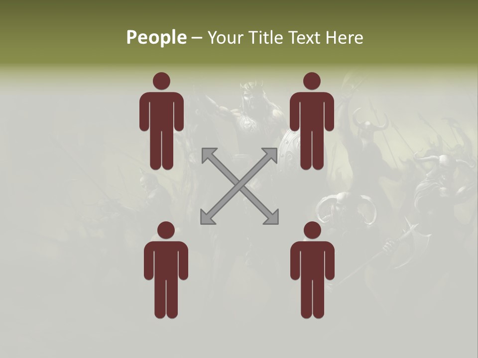 War Undead Dark PowerPoint Template