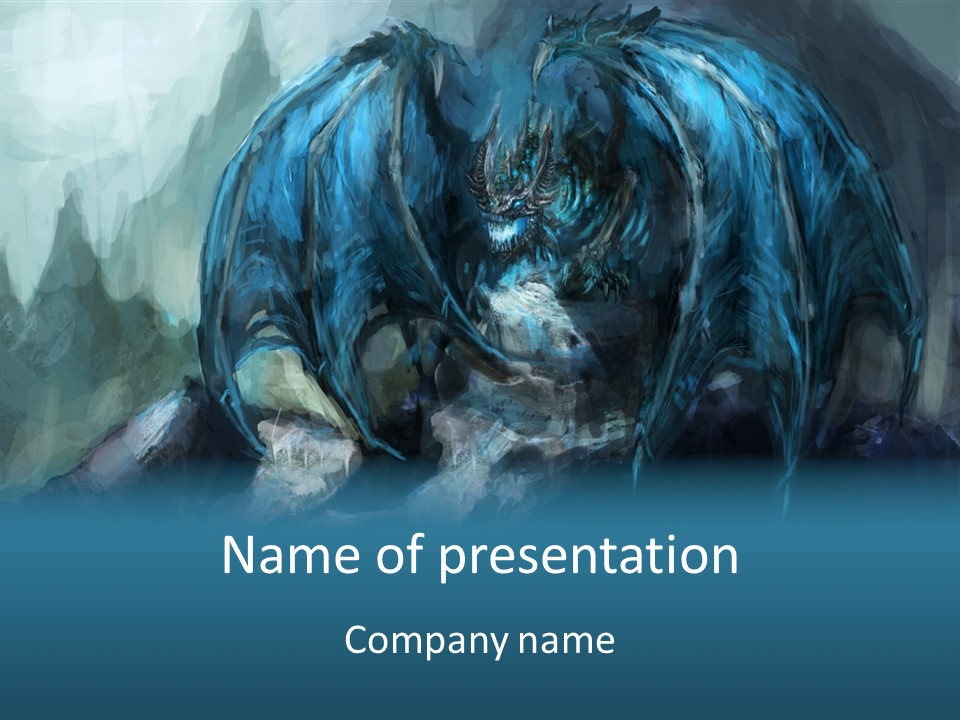 Skull Flier Mythology PowerPoint Template