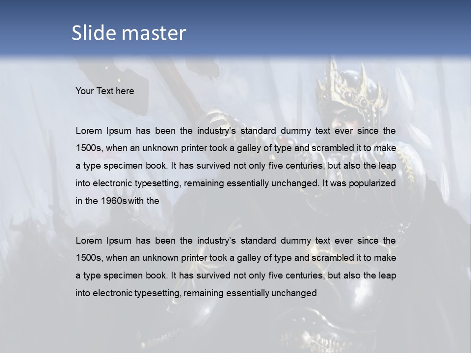 Flag Spear Helmet PowerPoint Template