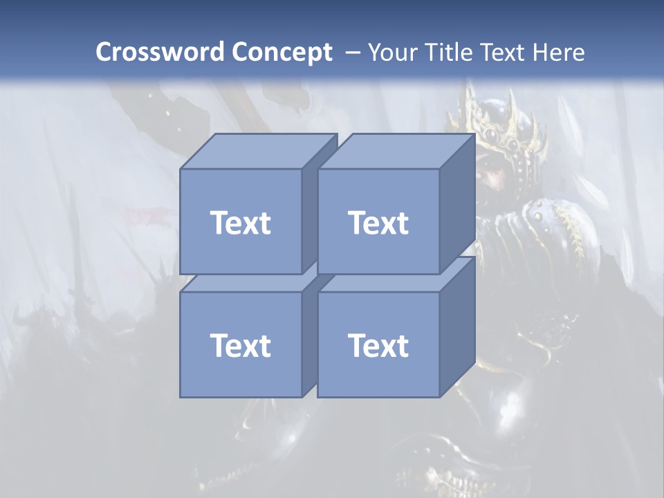 Flag Spear Helmet PowerPoint Template