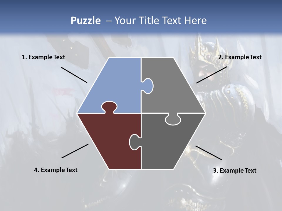 Flag Spear Helmet PowerPoint Template