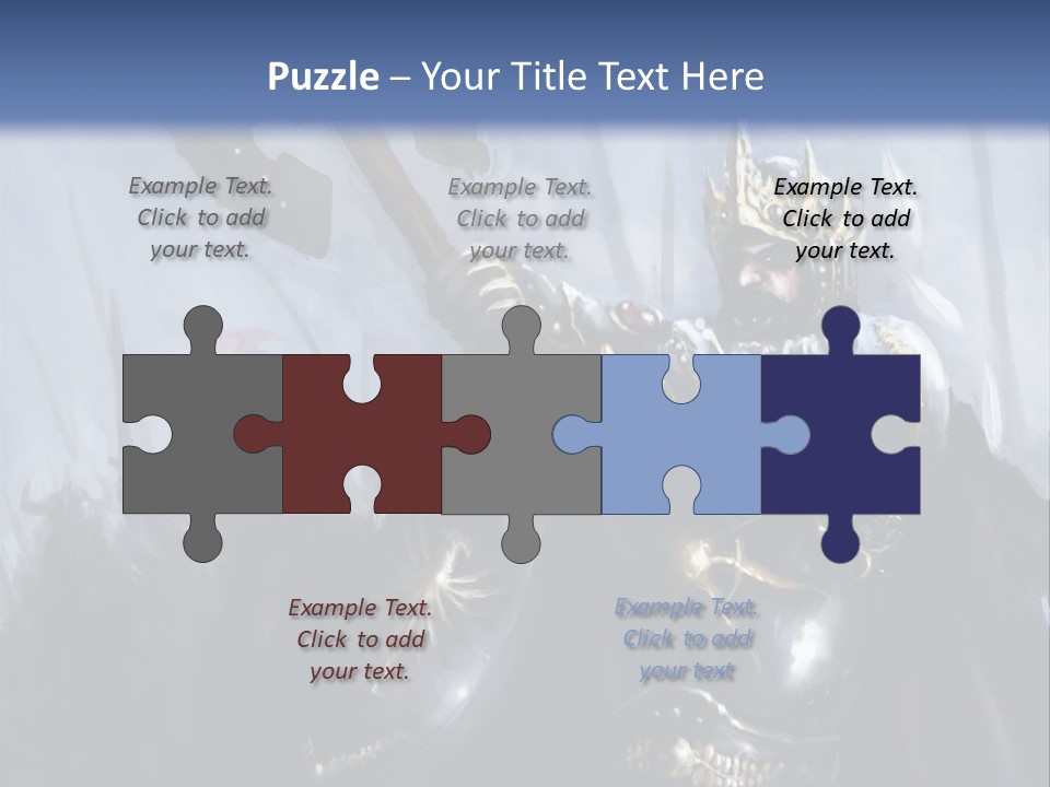 Flag Spear Helmet PowerPoint Template