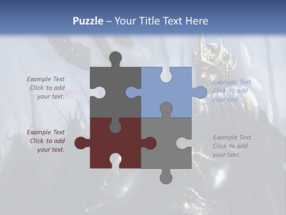 Flag Spear Helmet PowerPoint Template