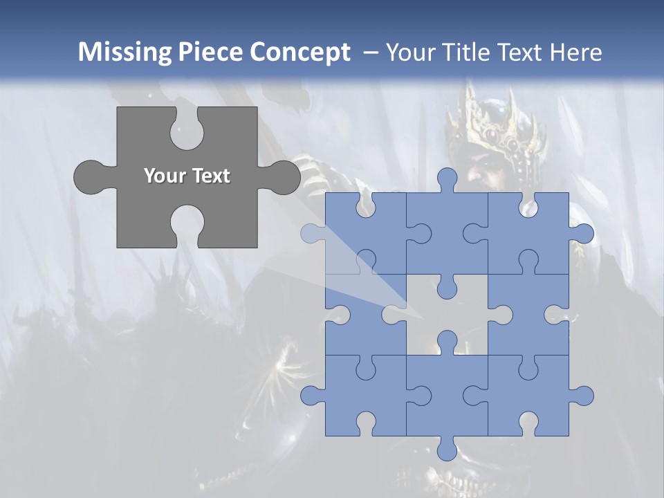 Flag Spear Helmet PowerPoint Template