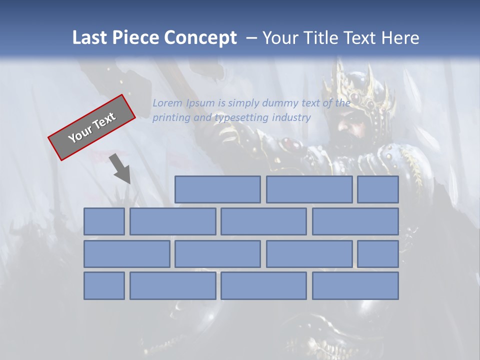 Flag Spear Helmet PowerPoint Template
