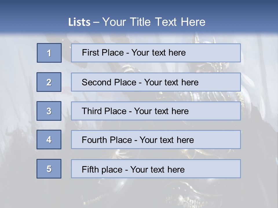 Flag Spear Helmet PowerPoint Template