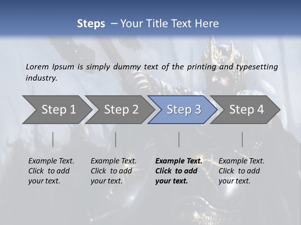 Flag Spear Helmet PowerPoint Template