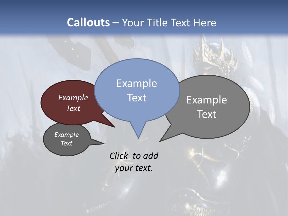 Flag Spear Helmet PowerPoint Template