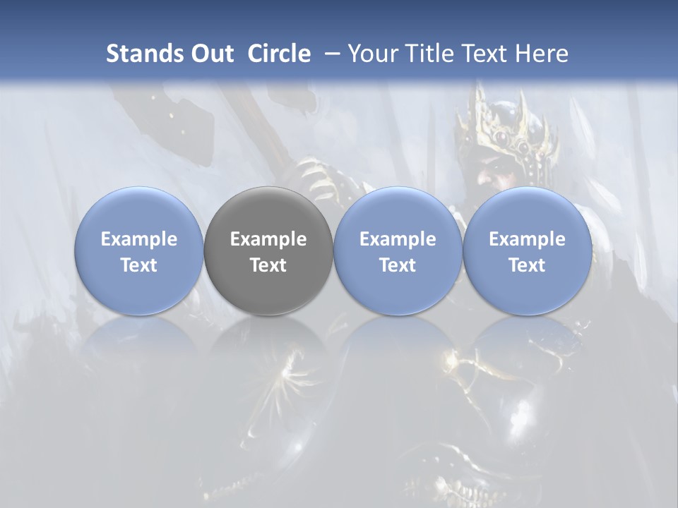 Flag Spear Helmet PowerPoint Template