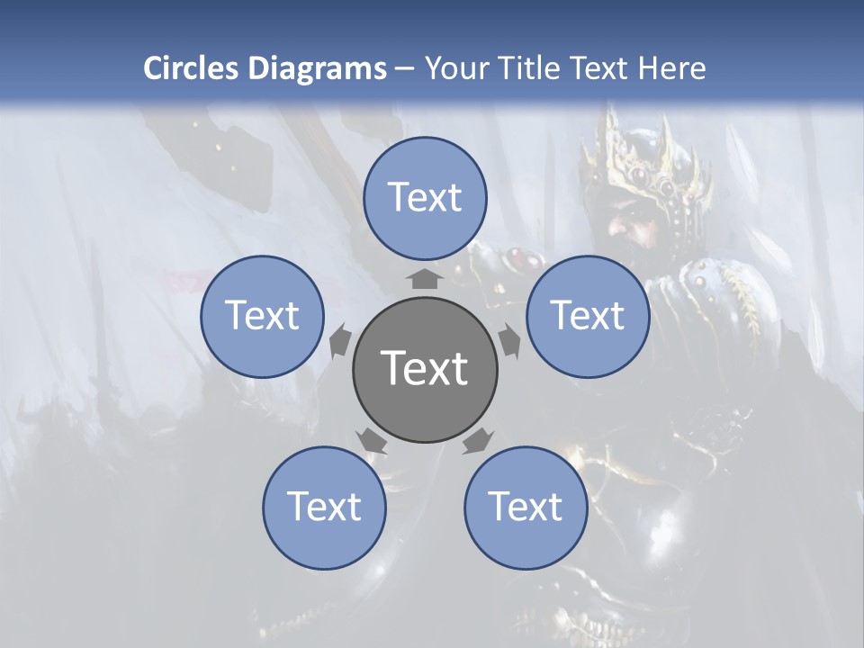 Flag Spear Helmet PowerPoint Template