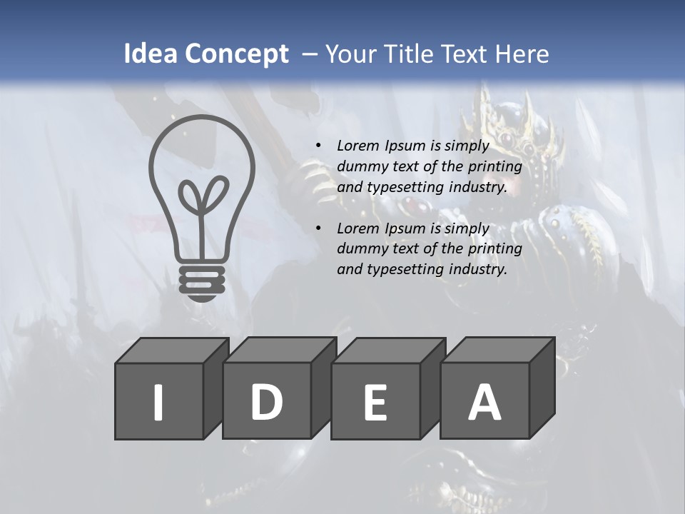 Flag Spear Helmet PowerPoint Template